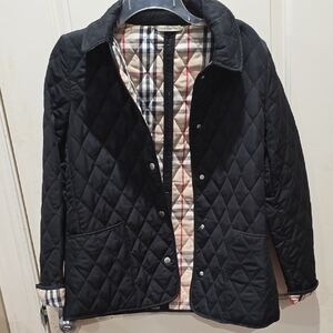 Burberry Quilted Jacket with Iconic Plaid Lining size small